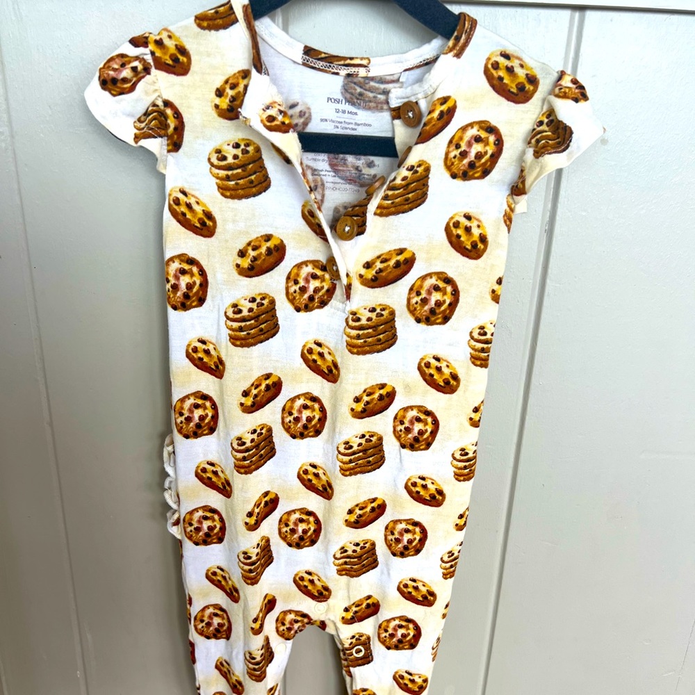 Posh Peanut Chip Romper 12/18
